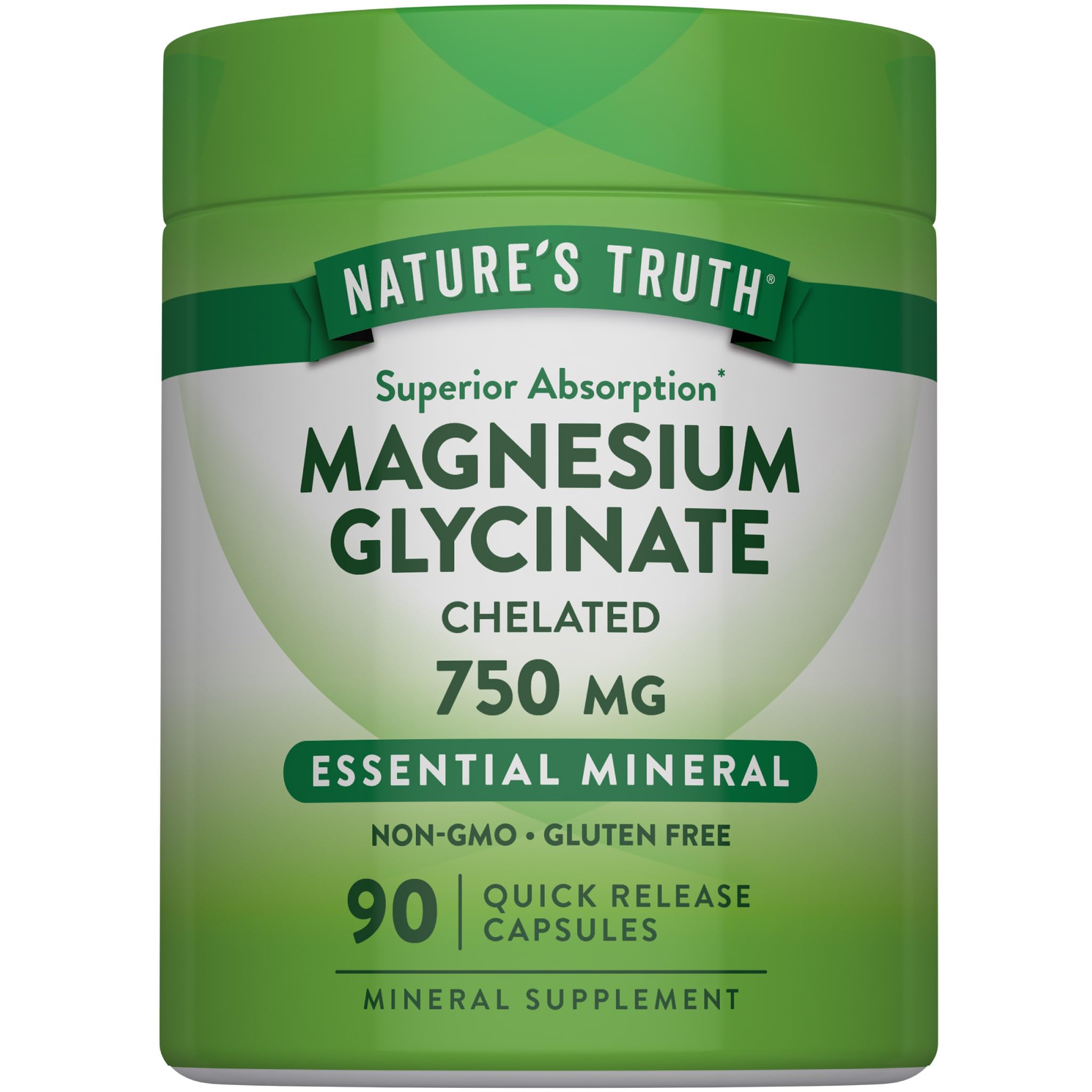 Nature's Truth Magnesium Glycinate Supplement for Adults | 750mg