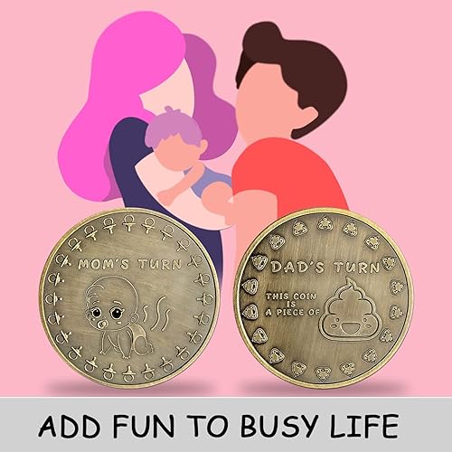 Miniatura 8 de Nueva moneda de decisión para padres para mamá, papá, bebé, regalos de embarazo para primera vez, mamá, papá, regalos para padres nuevos, regalos