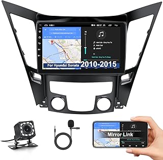 for Hyundai Sonata 2010-2015 Radio,9 inch Android 10 Car Stereo GPS Navigation DSP Bluetooth USB SWC Android & iOS Mirror Link Multimedia Head Unit 1G RAM 16G ROM + Backup Camera+Mic
