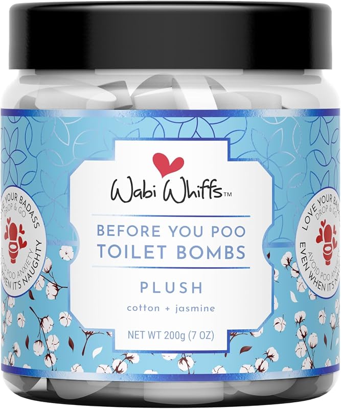 Wabi Whiffs Bombas efervescentes para vaso sanitário Plush, pacote com 60 unidades