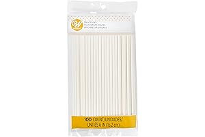 Wilton White 6-Inch Lollipop Sticks, The Perfect Choice for Cake Pops or Lollipops