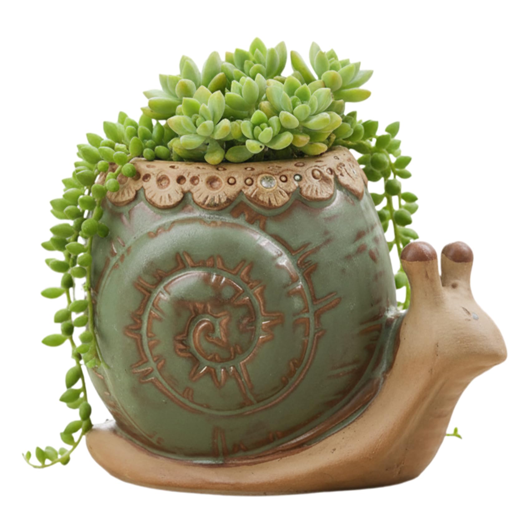 Jardinière d'escargot jolis petits pots de plantes avec drainage maison
