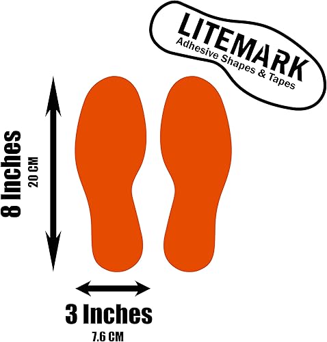 Vista 16 de LiteMark Calcomanías de vinilo duraderas con acabado brillante, tamaño mediano de 9 pulgadas, ideal para suelos, techos, paredes y la mayoría