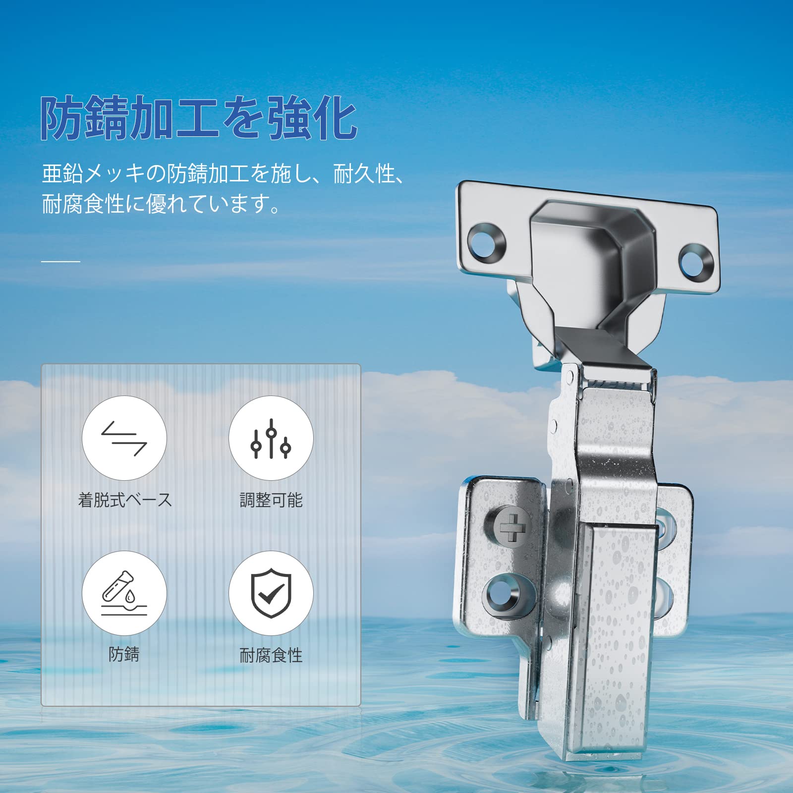 Amazon.co.jp: AOLISHENG スライド丁番 冷間圧延鋼 隠れヒンジ