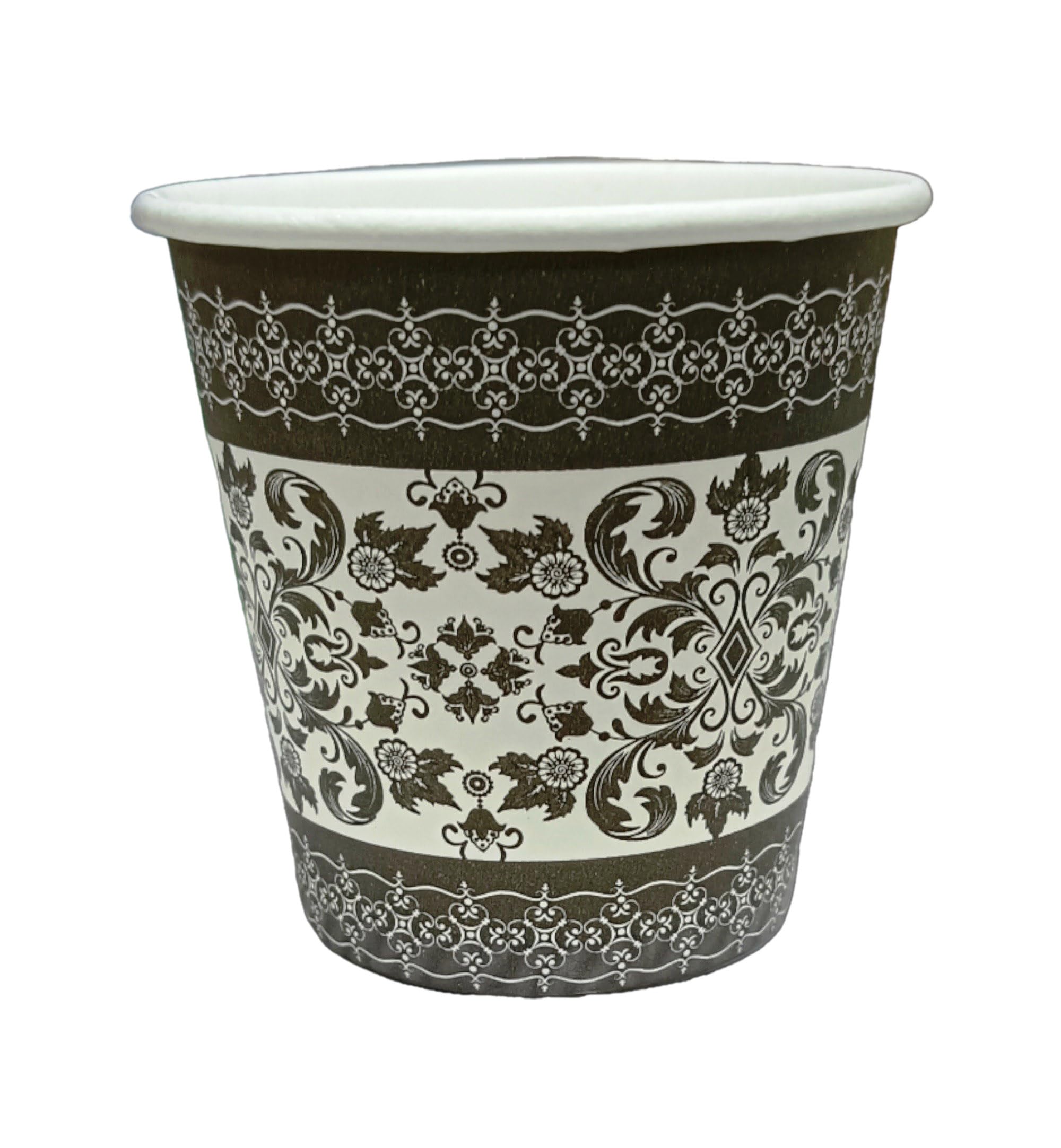 Disposable Paper Kahwa Cups 50-Pieces, 2.5 oz Capacity, Black