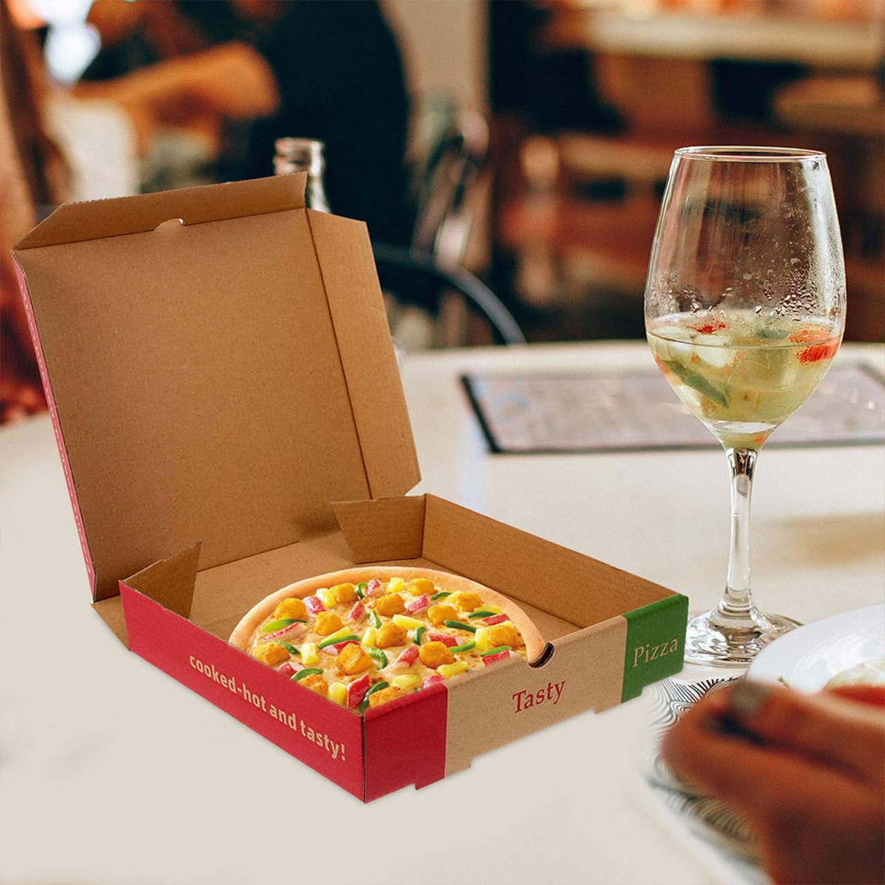 PRETYZOOM Lot de 10 boîtes à pizza vides en papier épais - Boîte de transport