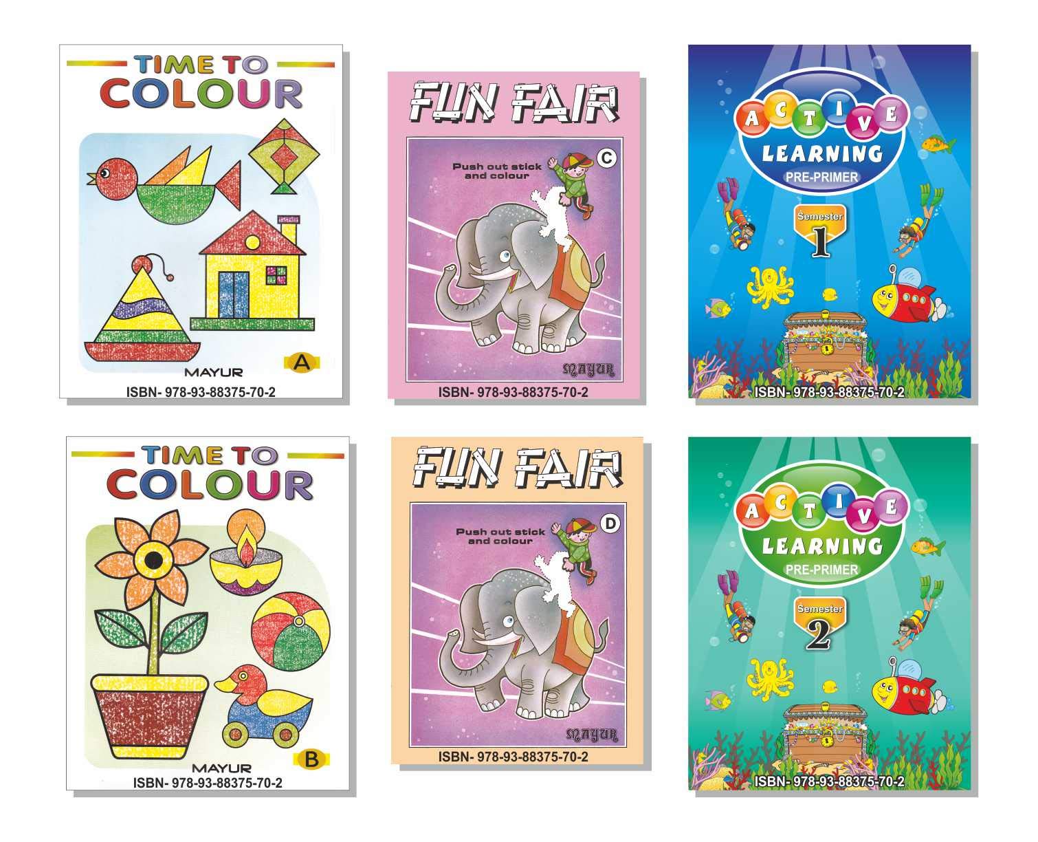 Buy LKG Kids Set of 7 Books English Mathematics GK Drawing Evs all in