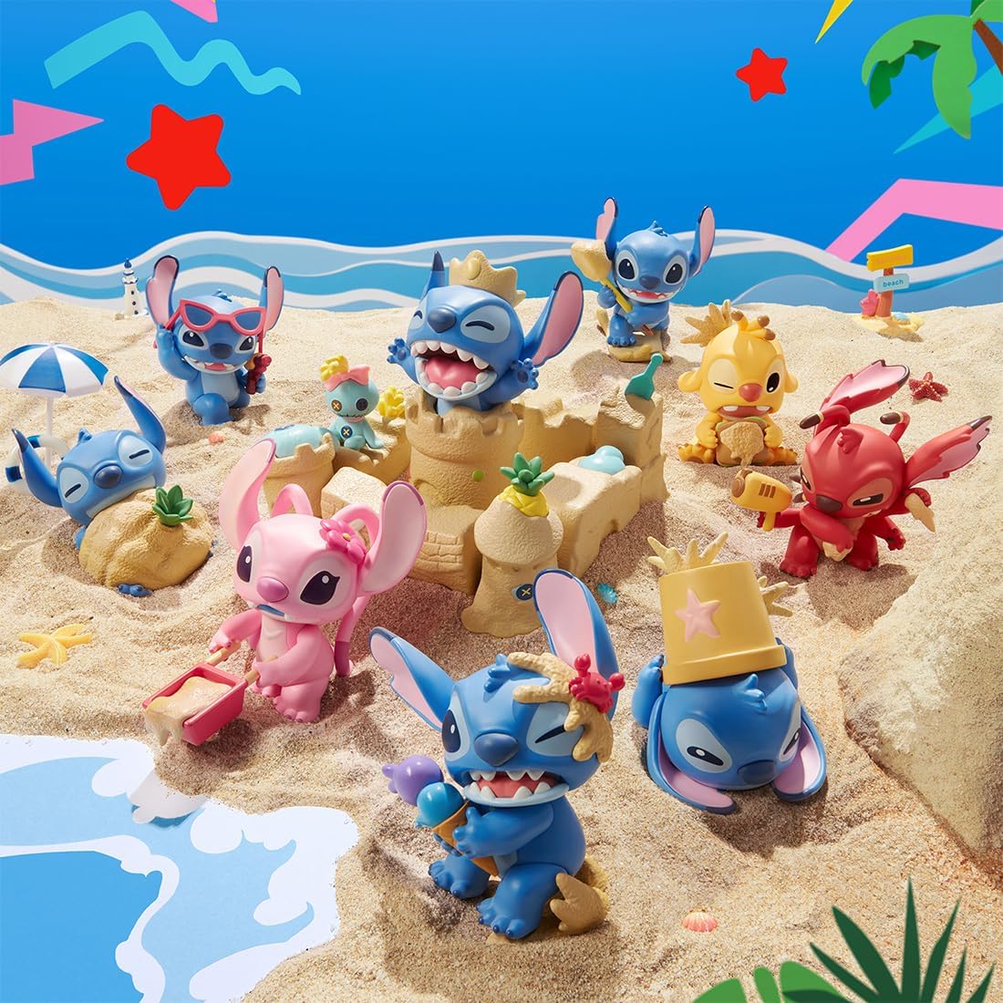 MINISO Disney Stitch “Where Did Little Gold Go?” Collection Blind Box - Random Mystery Box Figure, Cute Collectible Model for Home Desk Decor and Birthday Gifts