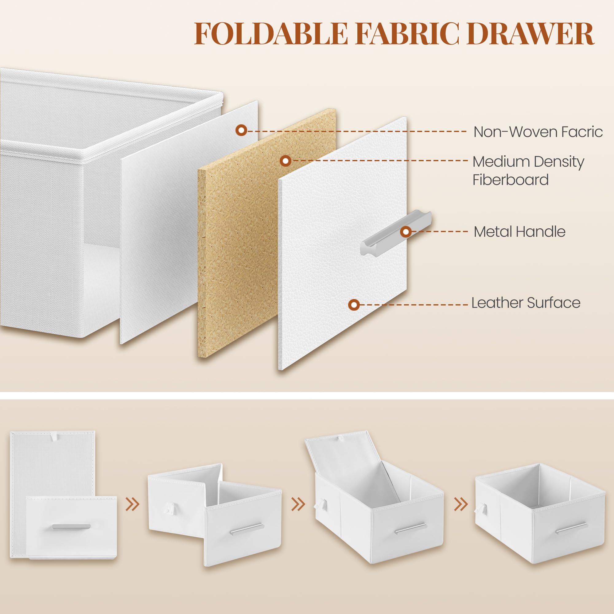 HEXCELEN 110 cm Coiffeuse avec Miroir, Blanc | Table de Maquillage avec Éclairage LED, Luminosité Réglable, 3 Couleurs, 5 Tiroirs et 5 Compartiments Ouverts