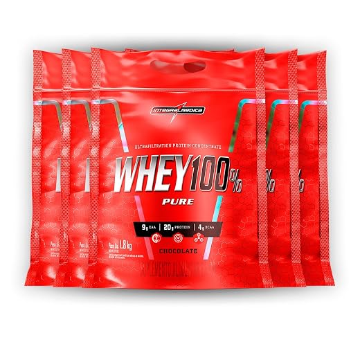 Kit 2 Whey Protein 100% Puro Integral Medica Chocolate 1.8Kg Kit 5 Whey Protein 100% Puro Integral Medica Chocolate 1.8Kg