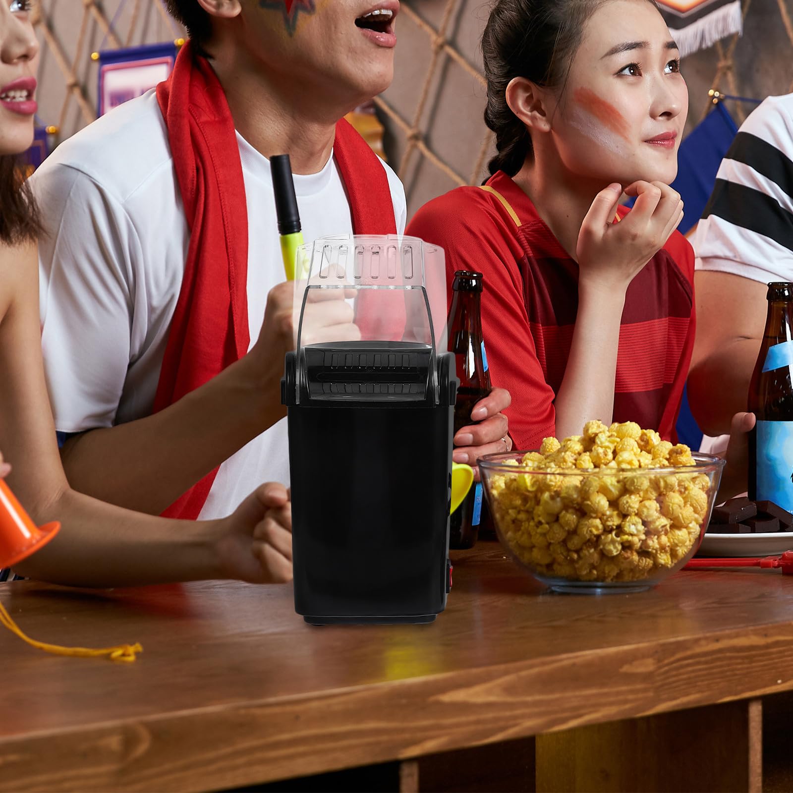 Máquina Eléctrica de Aire Caliente para Palomitas, Mini Negra
