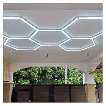 LEDシーリングライト 六角形 おしゃれ 42cm Amazon.co.jp : 六角形LEDシーリングライト、ガレージ、作業場