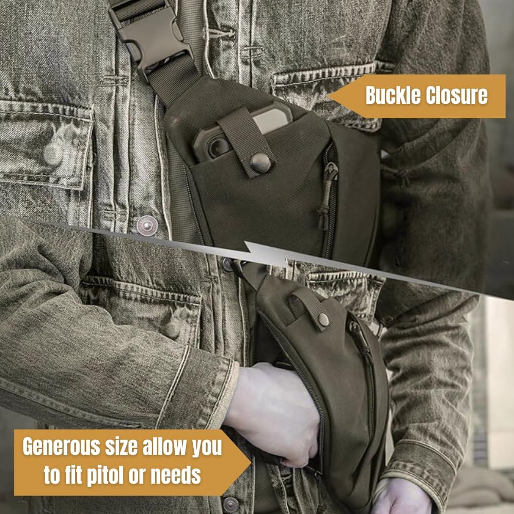 DINOSAURIZED Anti-Theft Sling Bag for Men & Women – Right Hand Crossbody Shoulder Pack with Hidden Zippers for Secure.