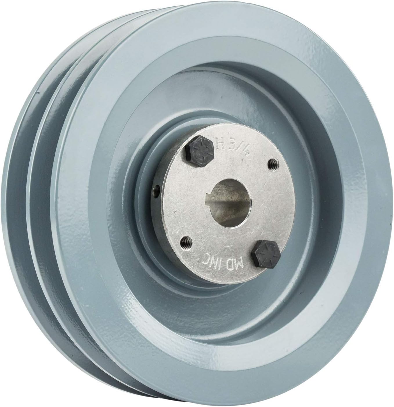 Cast Iron 6.25" Dual Groove Pulley Belt B Section 5L with 3/4" Sheave Bushing 2BK65H