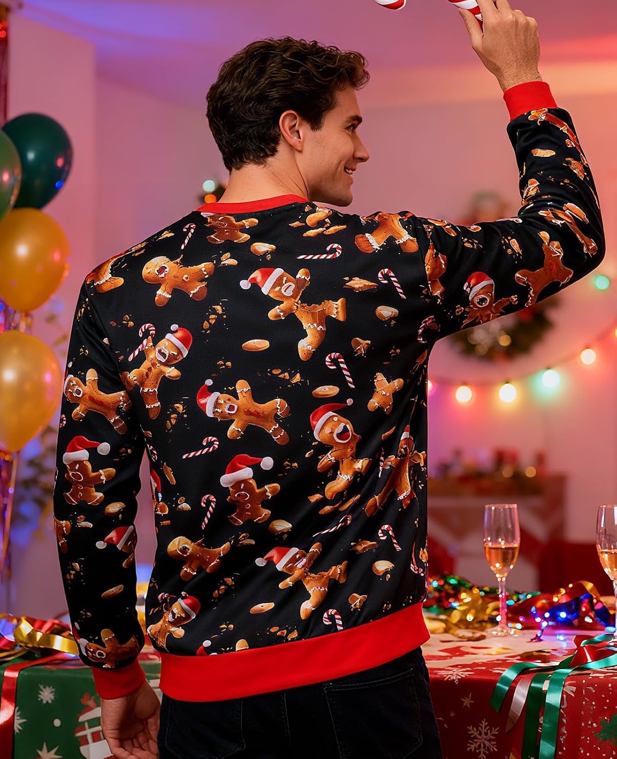 RAISEVERN Ugly Christmas Sweatshirts for Men Women Funny Pullover Sweaters image 5