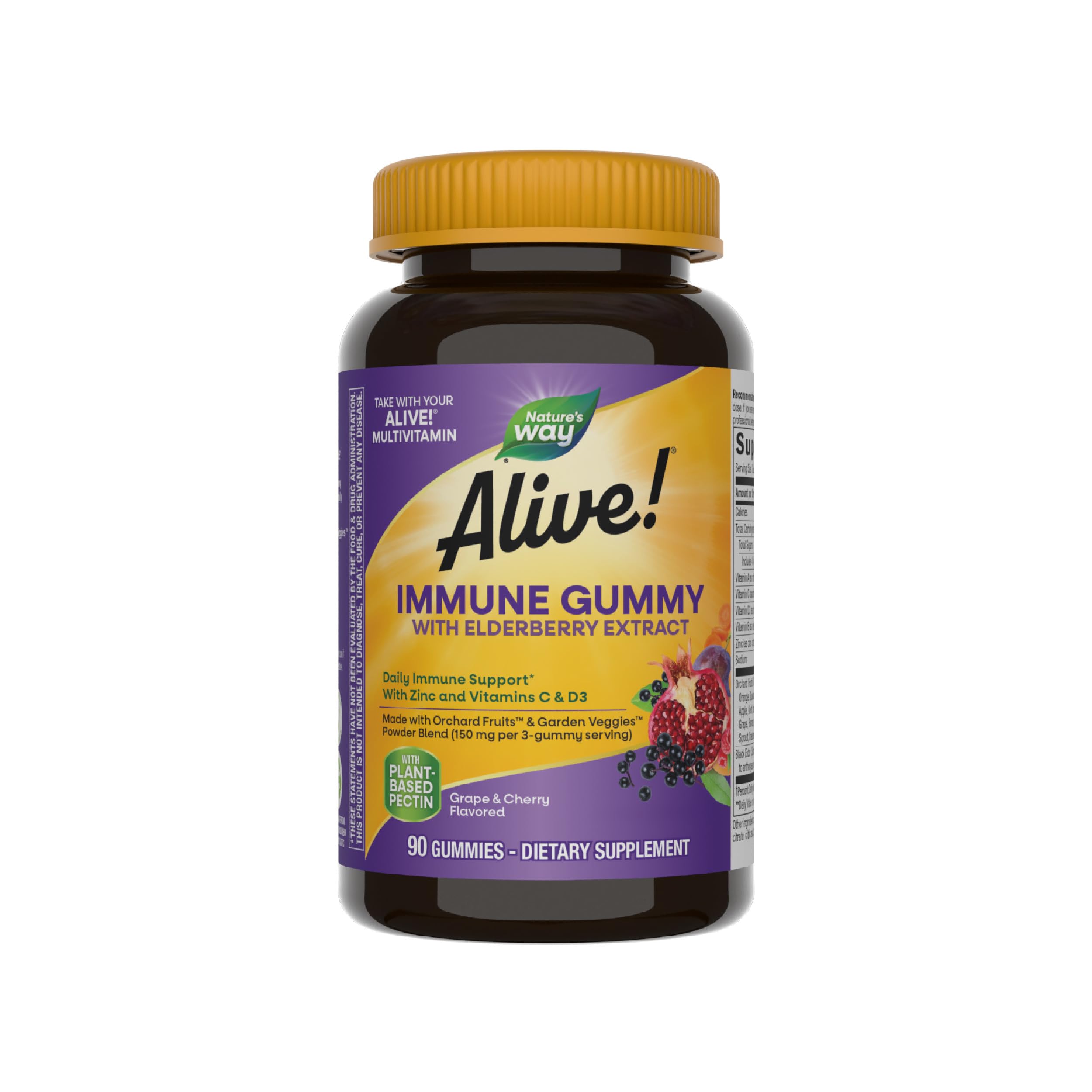Nature's Way Alive! Immune Support* Gummies with Elderberry Extract, 90 ct