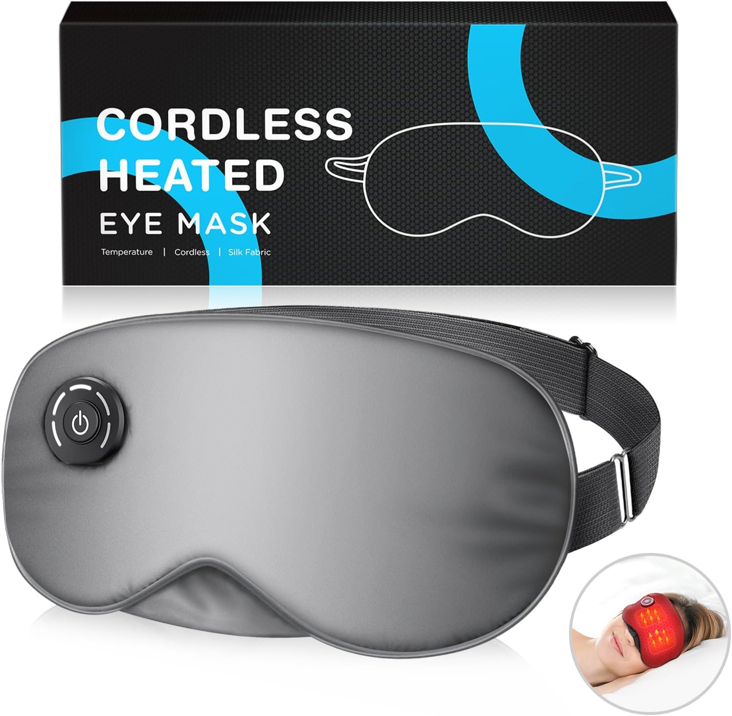 Heated Eye Mask for Dry Eyes Cordless Electric USB Eyes