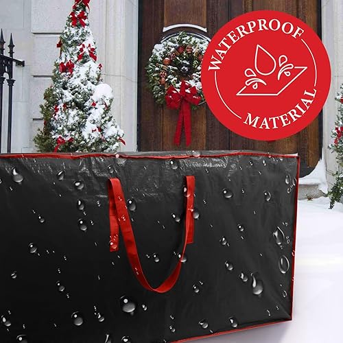 Miniatura 4 de Bolsa de almacenamiento para árbol de Navidad, se adapta a árboles desmontados de hasta 7.5 pies de alto, 45 x 15 x 20 pulgadas, material