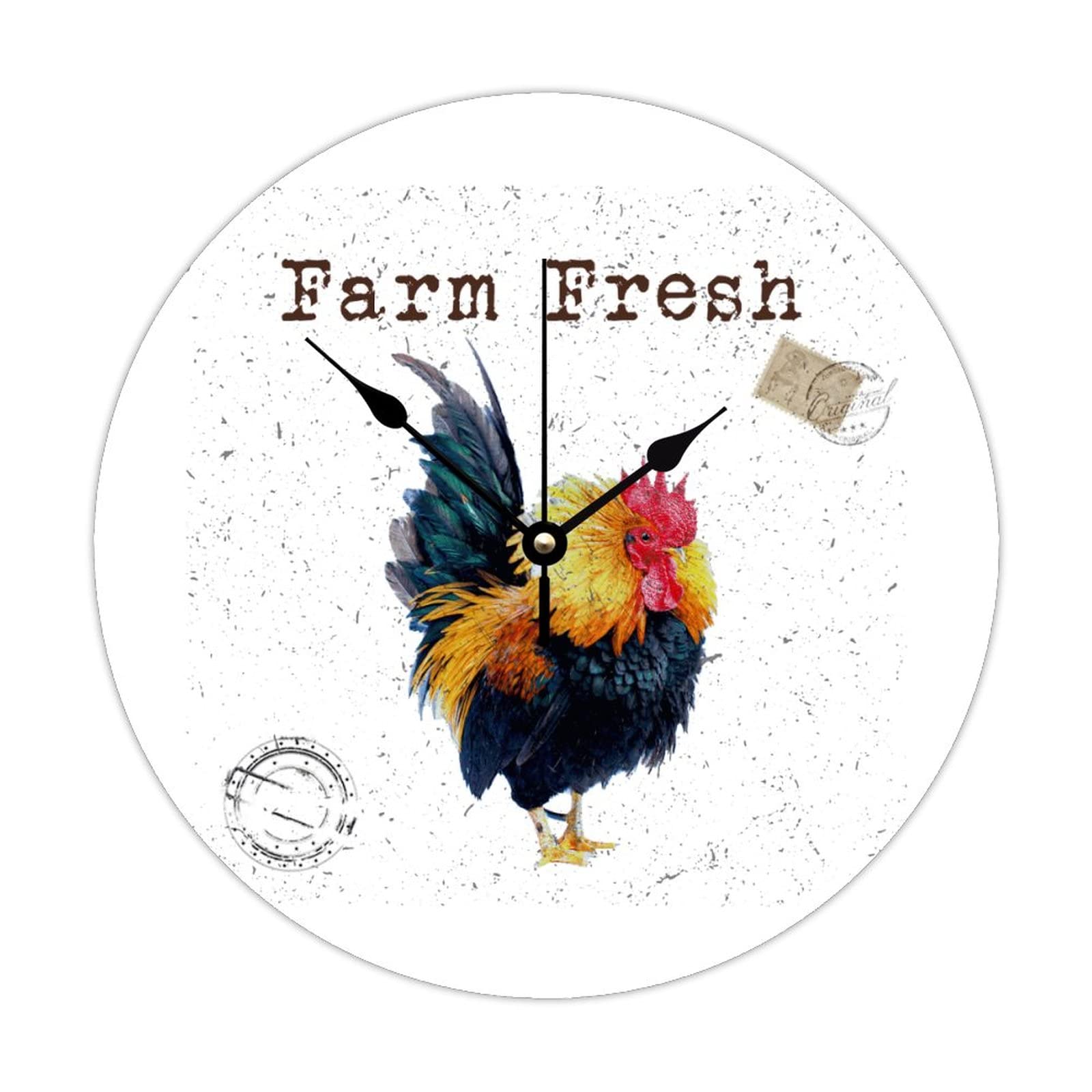 Horloge murale à quartz coq en bois pour en finir avec les pannes de réveil