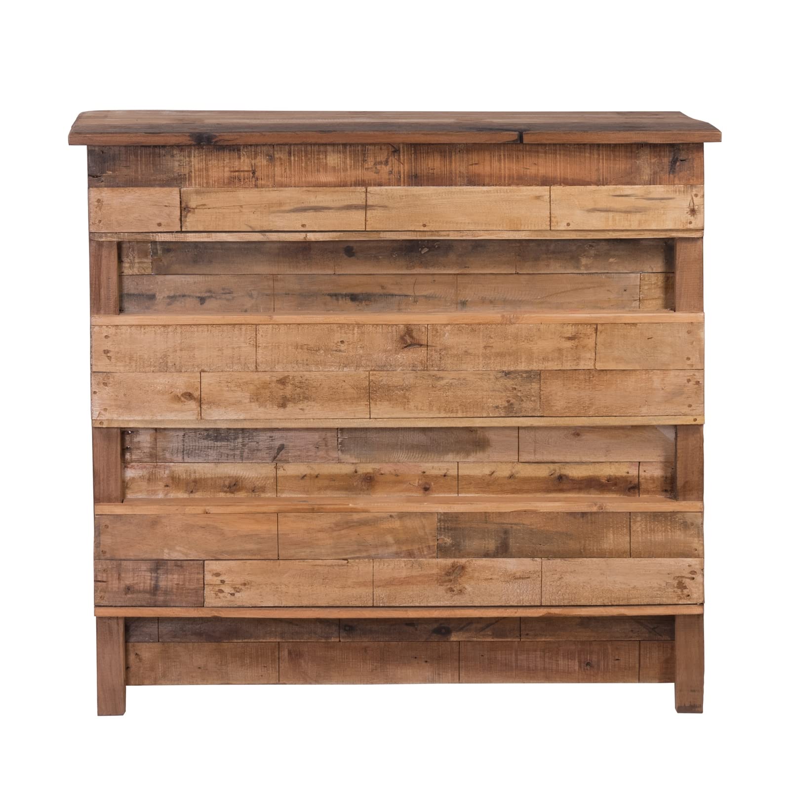 DESIGN DELIGHTS Rustique COMPTOIR de Bar Basta | 150x100x50 cm (lxhxp), Bois Massif | Armoire à vin, Armoire de Bar, minibar, comptoir à vin Vintage, comptoir de Vente, Bar en Bois