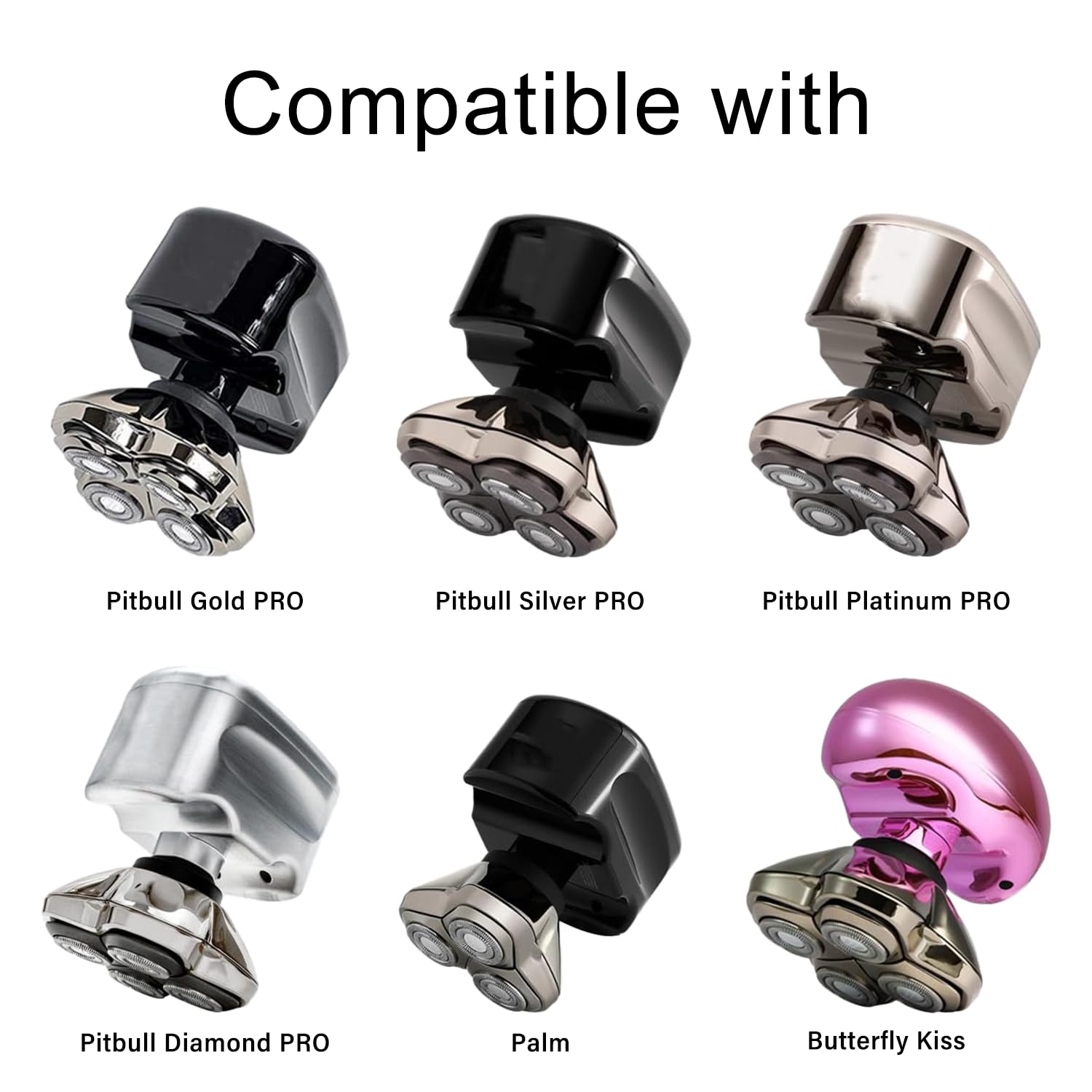 Confezione da 8 lame di ricambio compatibili con rasoio Skull Pitbull Gold PRO, Pitbull Platinum PRO, Pitbull Silver PRO, Diamond Pro, rasoi per uomini calvi