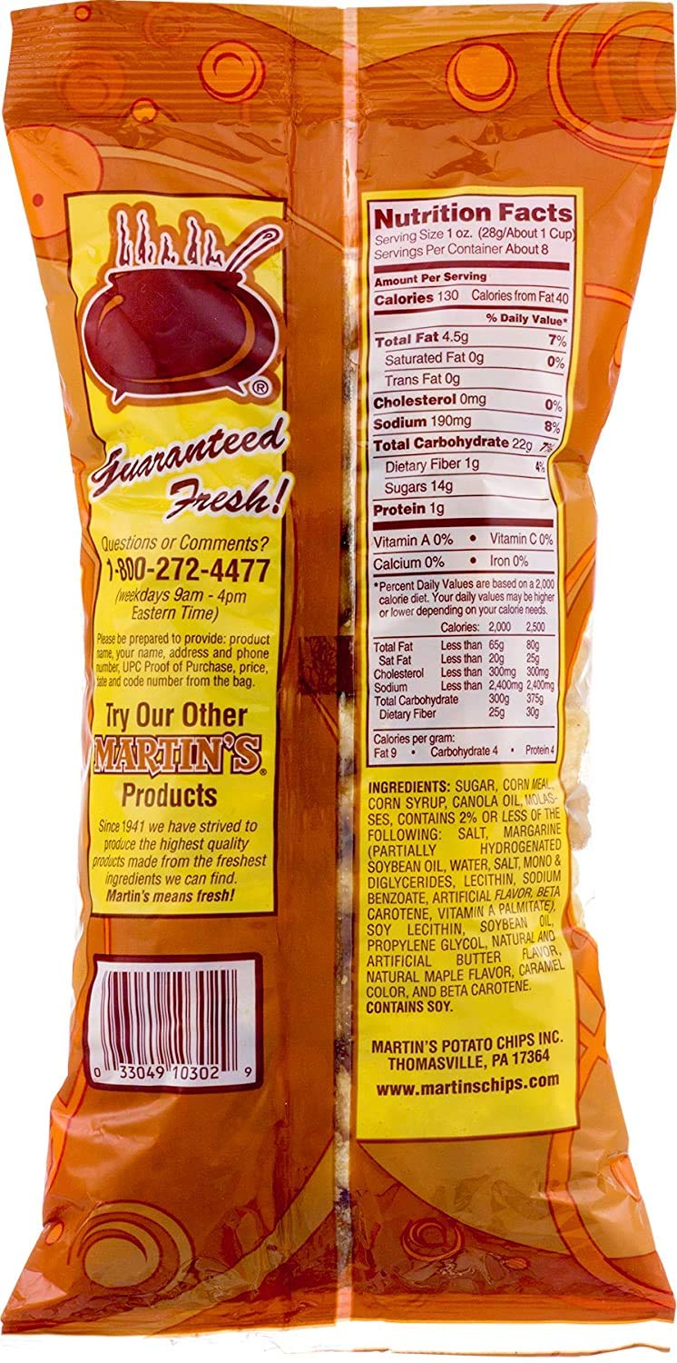 Martin's Potato Chips Martins Dittos Buttery Caramel Flavored Corn Puffs, 3-Pack 8 oz. Bags 3 Bags