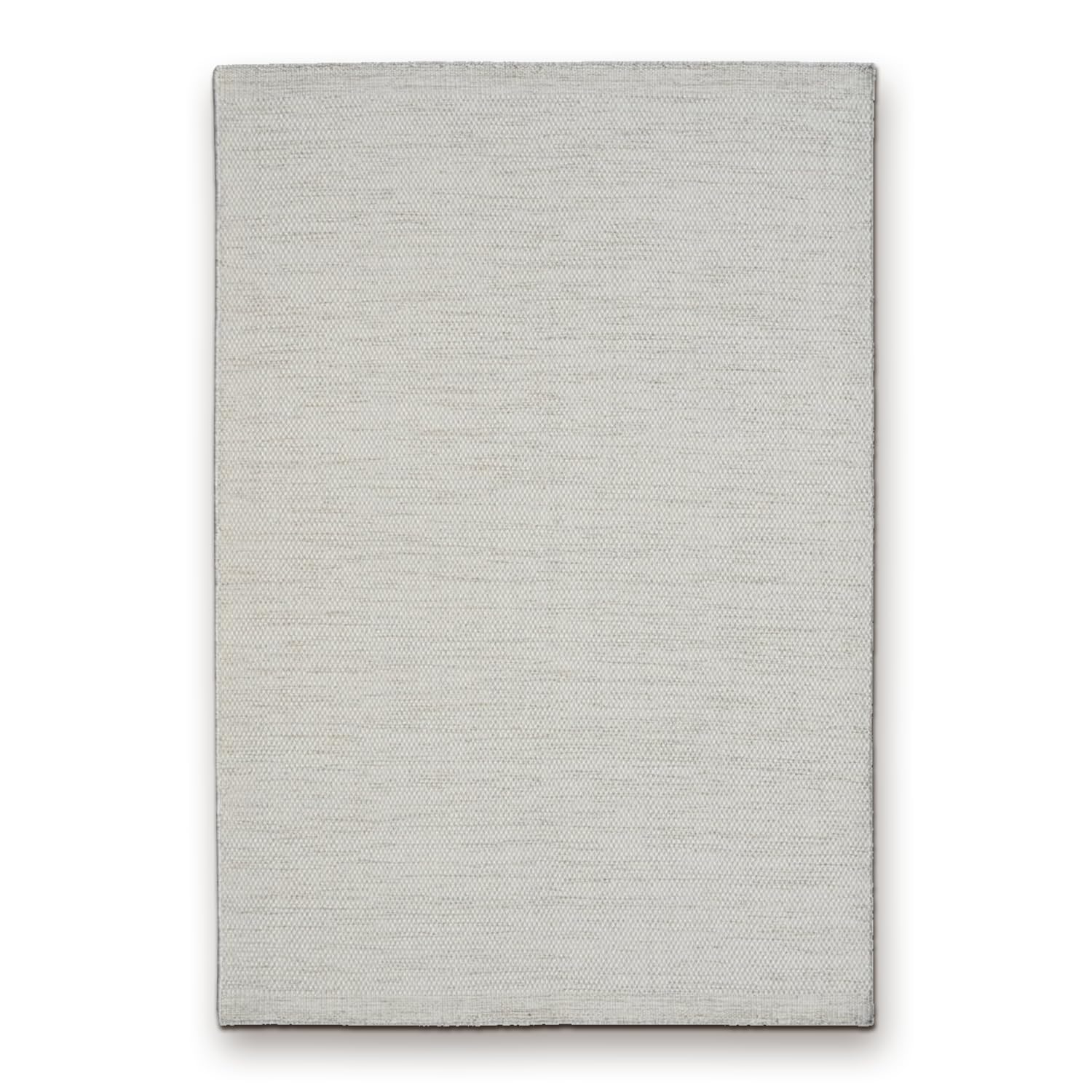 HANIESTA Casa Blanc Kilim Area Rug, Washable Handwoven Wool Flatweave, Pebble Beige, 60x100 cm, 12-14 mm Low Pile Reversible Carpet for Living Room Bedroom Dining Room