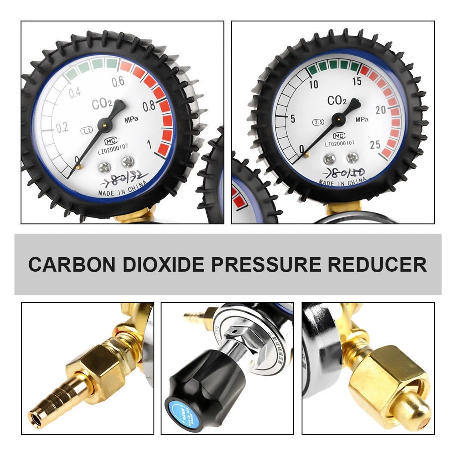 CO2-Gasdurchflussmesser, Regler, Kohlendioxid-Schweißdruckminderer, Gasmessgerät