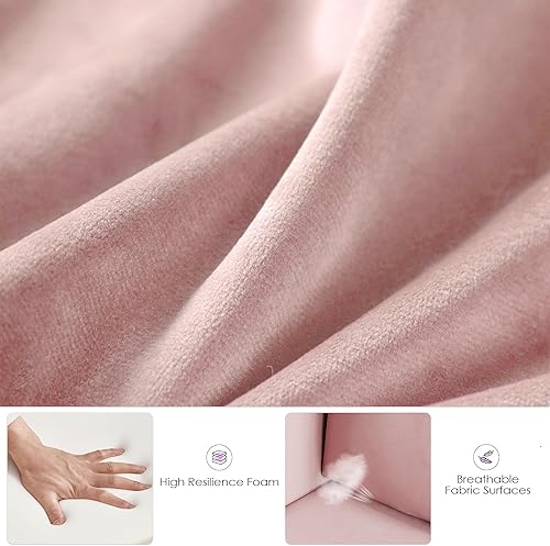 Miniatura 42 de TYBOATLE Sofá biplaza tapizado de tela de lino de 51 pulgadas de ancho para sala de estar, asientos de dos plazas con patas de hierro para espacio