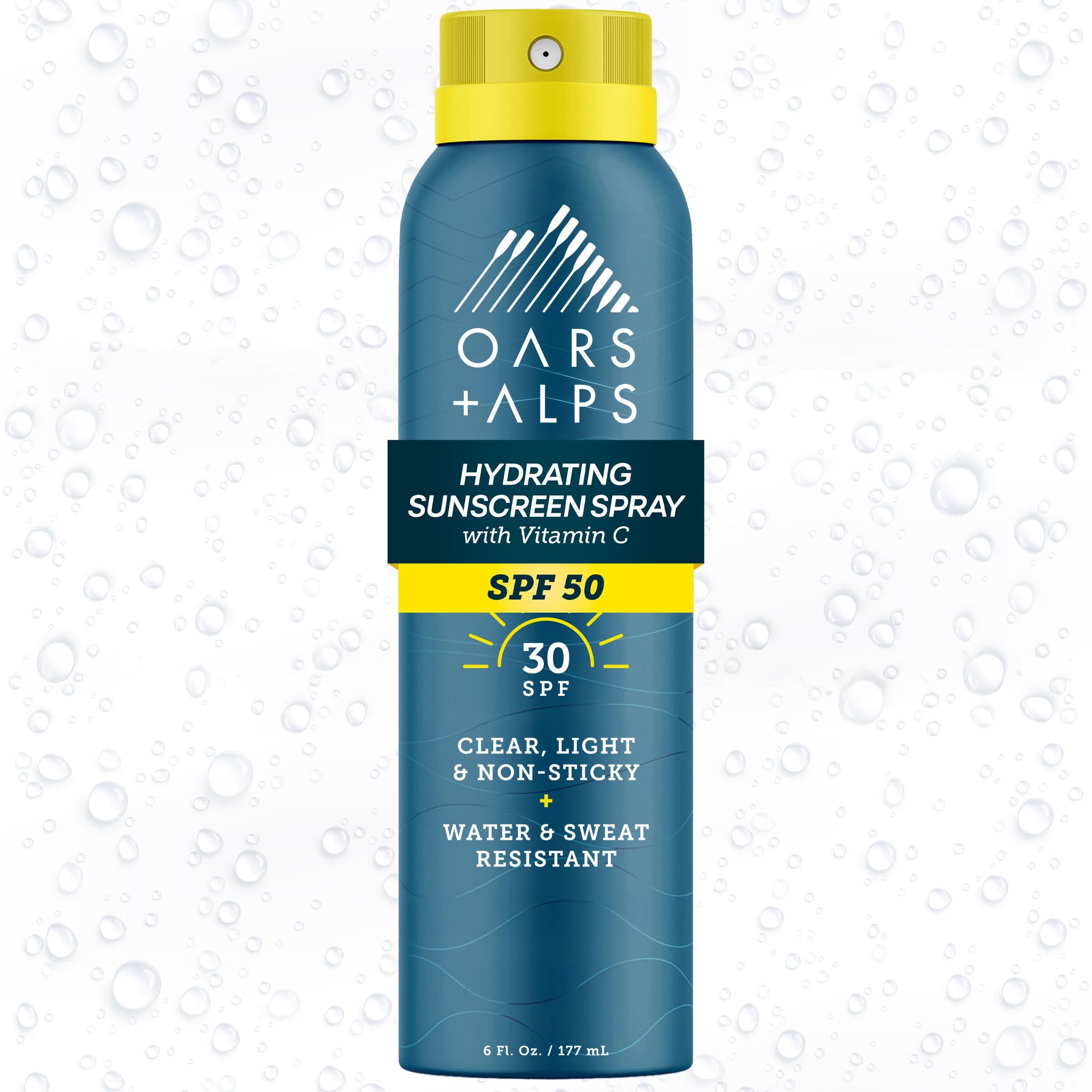 Face & Body Broad Spectrum Sunscreen Spray |Fast-Absorbing, Lightweight, Non-Greasy, Hawaii Reef Act 104 Compliant, Water-Resistant, Octinoxate + Oxybenzone Free, SPF 30, 6 Oz, 1pk