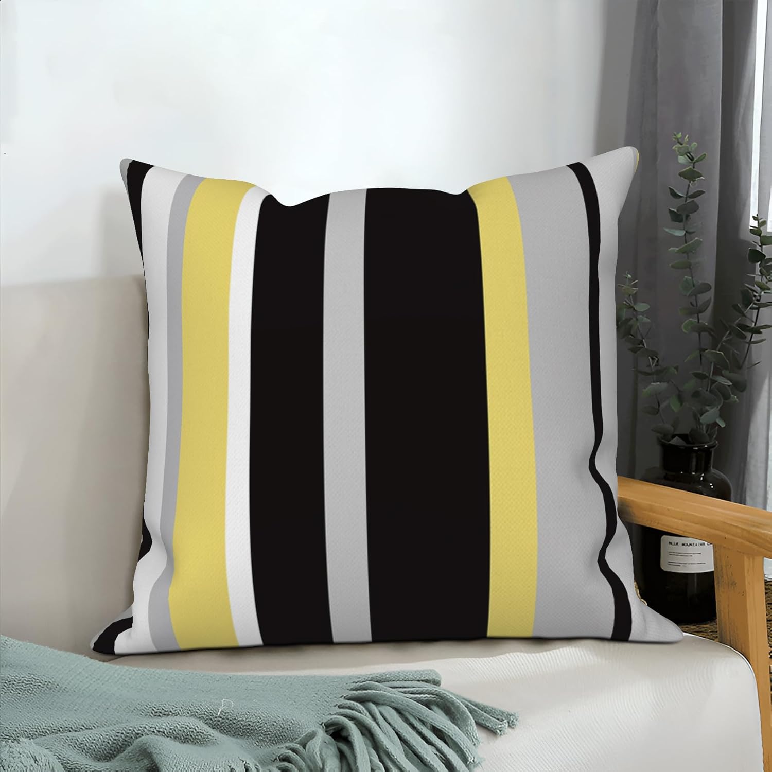 4 Pcs/Set Geometric Pillow Covers Boho Geometry Strips Modern Abstract Cushion Case for Home Outdoor Couch Sofa Bedroom Decor, 18"x18"