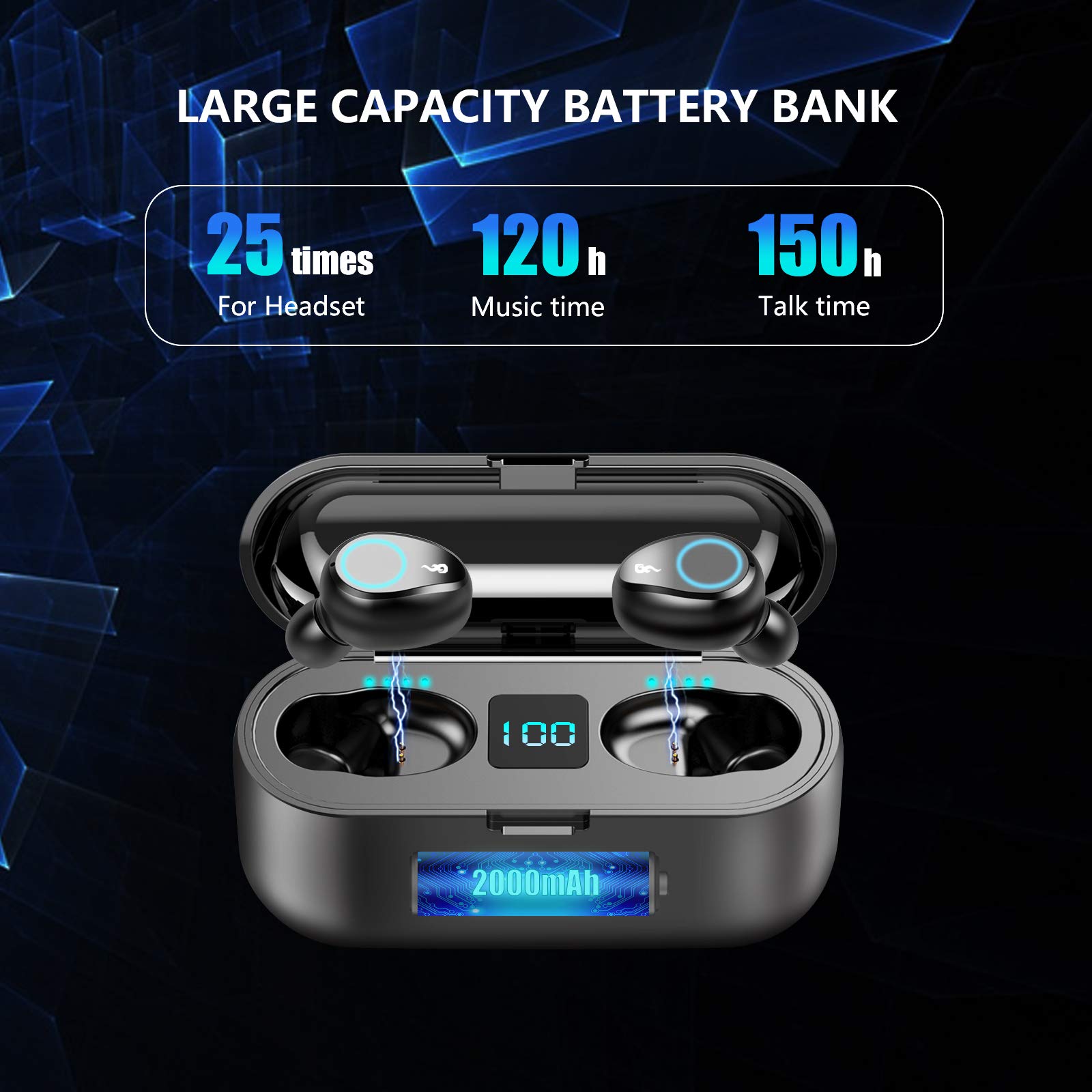 SUNhai F9 TWS Wireless Bluetooth 5.0 