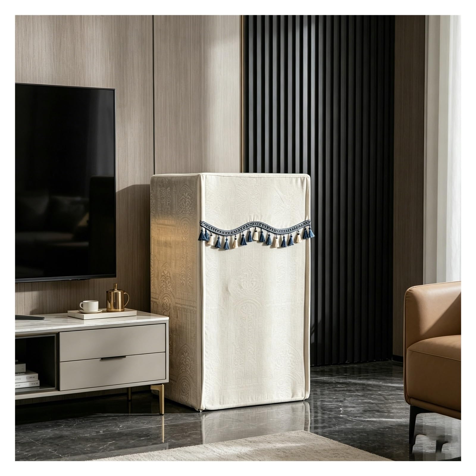 CHZDPP Customized Safe Box Cover Disguise for Safes/Freezers, Safety Cover with Reinforced Seam, Safe Deposit Boxes Protective for Dressing Room/Study(White,50x40x70 cm/20x16x28in)