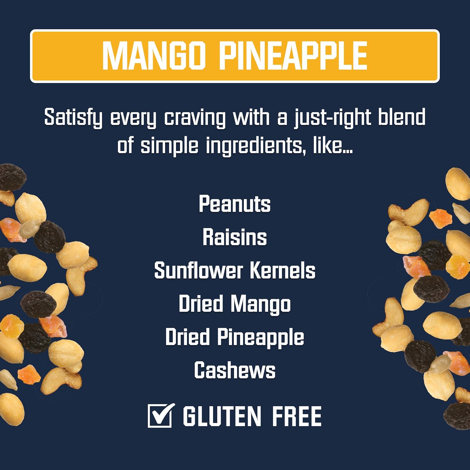 Kar’s Nuts Unsalted Mango Pineapple Trail Mix, 1.5 oz – Grab & Go Bags, Individual Snack Packs (Pack of 72), Gluten-Free Trail Mix Snack