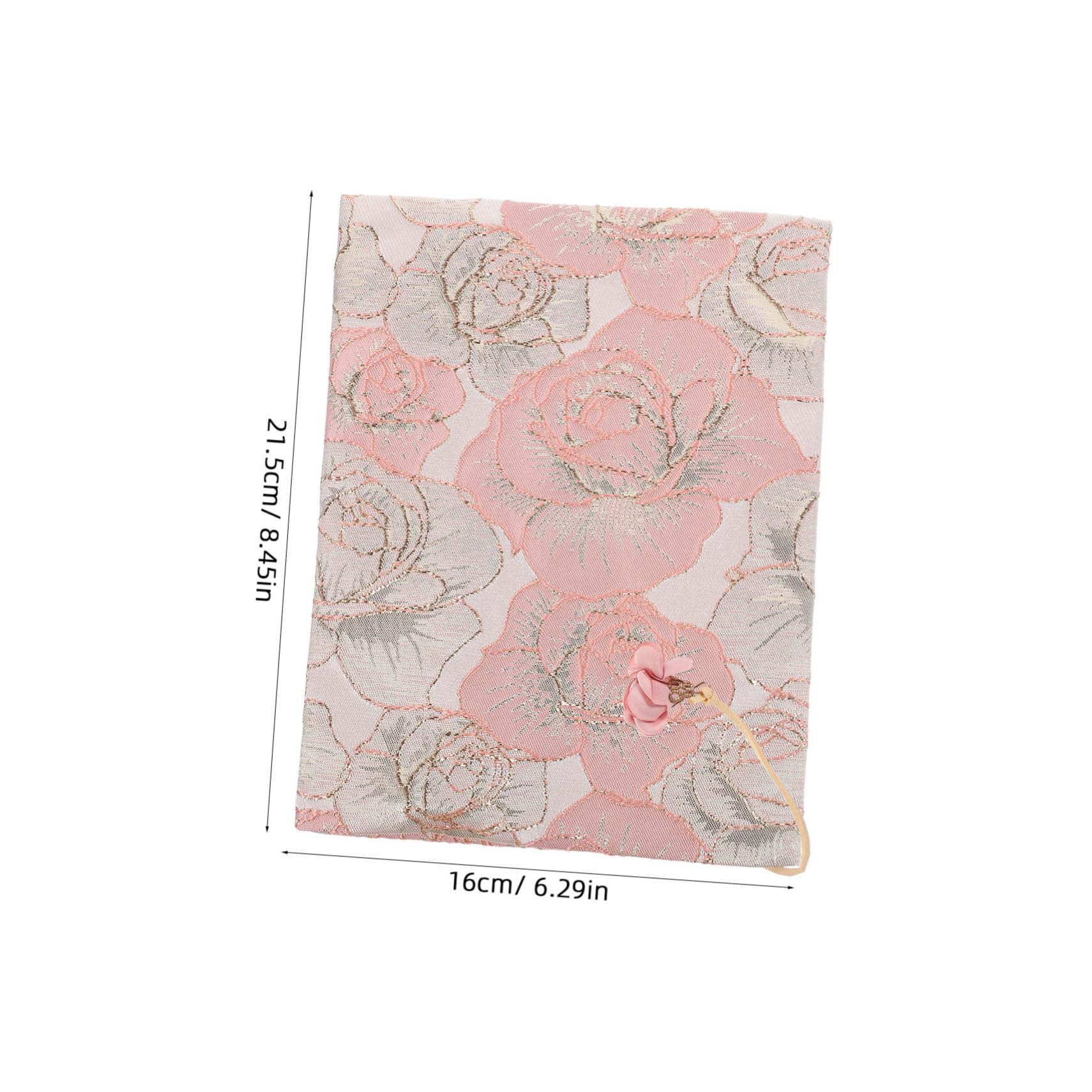jojofuny 3 Pezzi Copertina del libro in tessuto arredamento protezione tela per rilegatura di libri protettori copertine di libri riutilizzabili Protettore di copertina del libro rosa