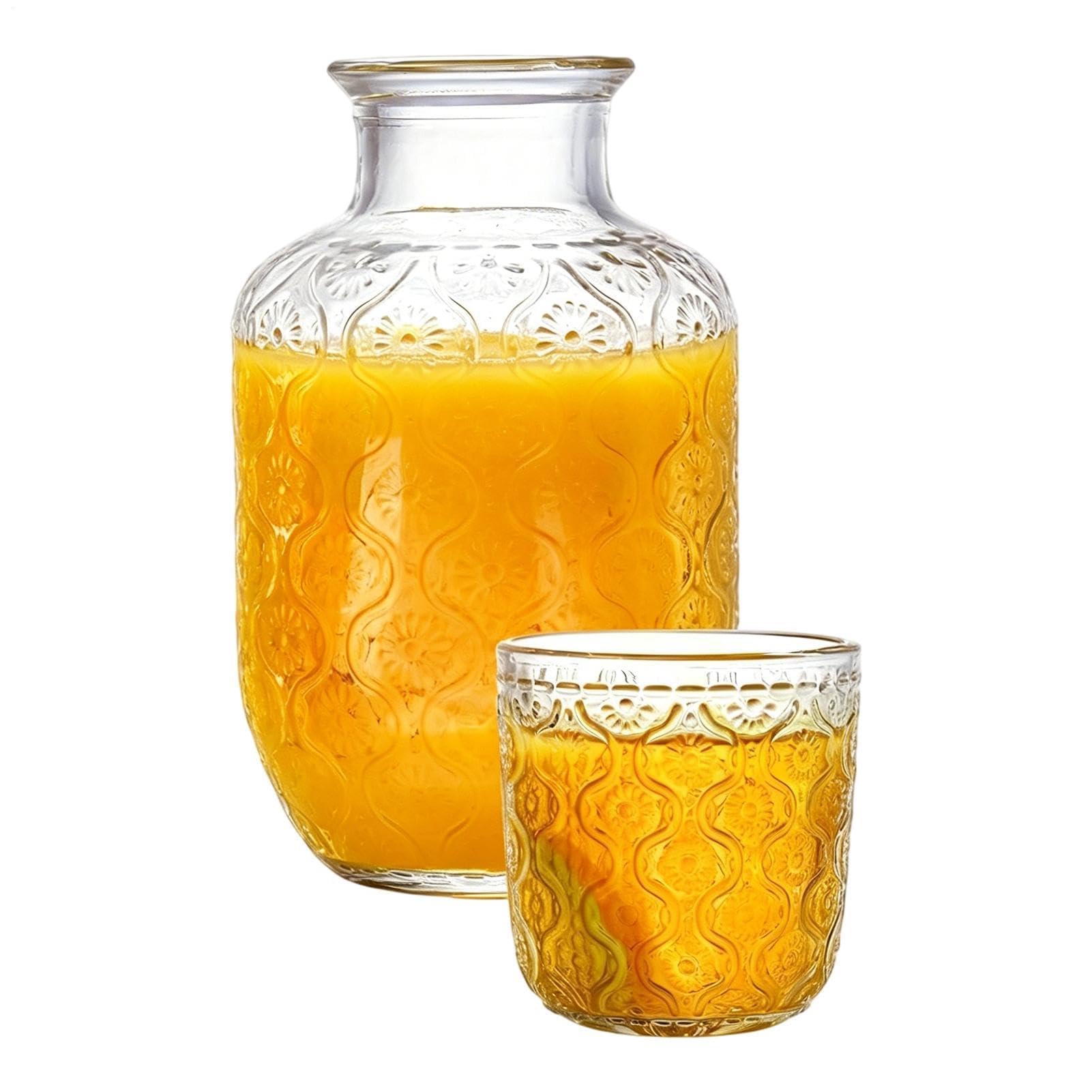 Jarra de noche – Dispensador de enjuague bucal transparente | Jarra de agua para mesita de noche, para líquidos, mesa de vino, baño, hogar, cocina, comedor, fiesta