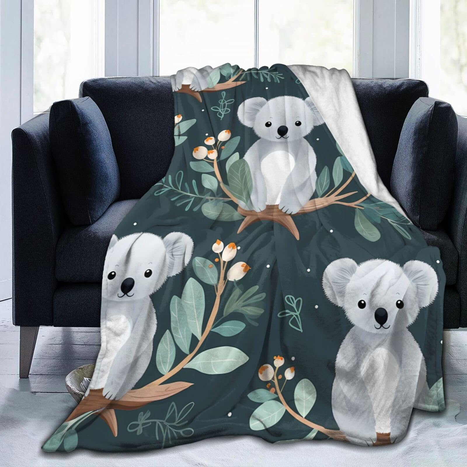 Jeté de canapé koala Mexpekil 150x125 cm pour salon et chambre