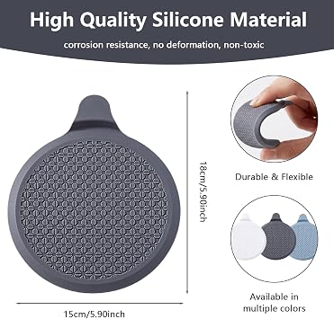 3 Pack Universal Bath Plugs Silicone Drain Hair Catcher, 15x18cm Non-Slip Sink Strainer with Suction Cup, Reusable Drain Cover for Bathroom, Kitchen Sink, Bathtub, Shower Floor Drain