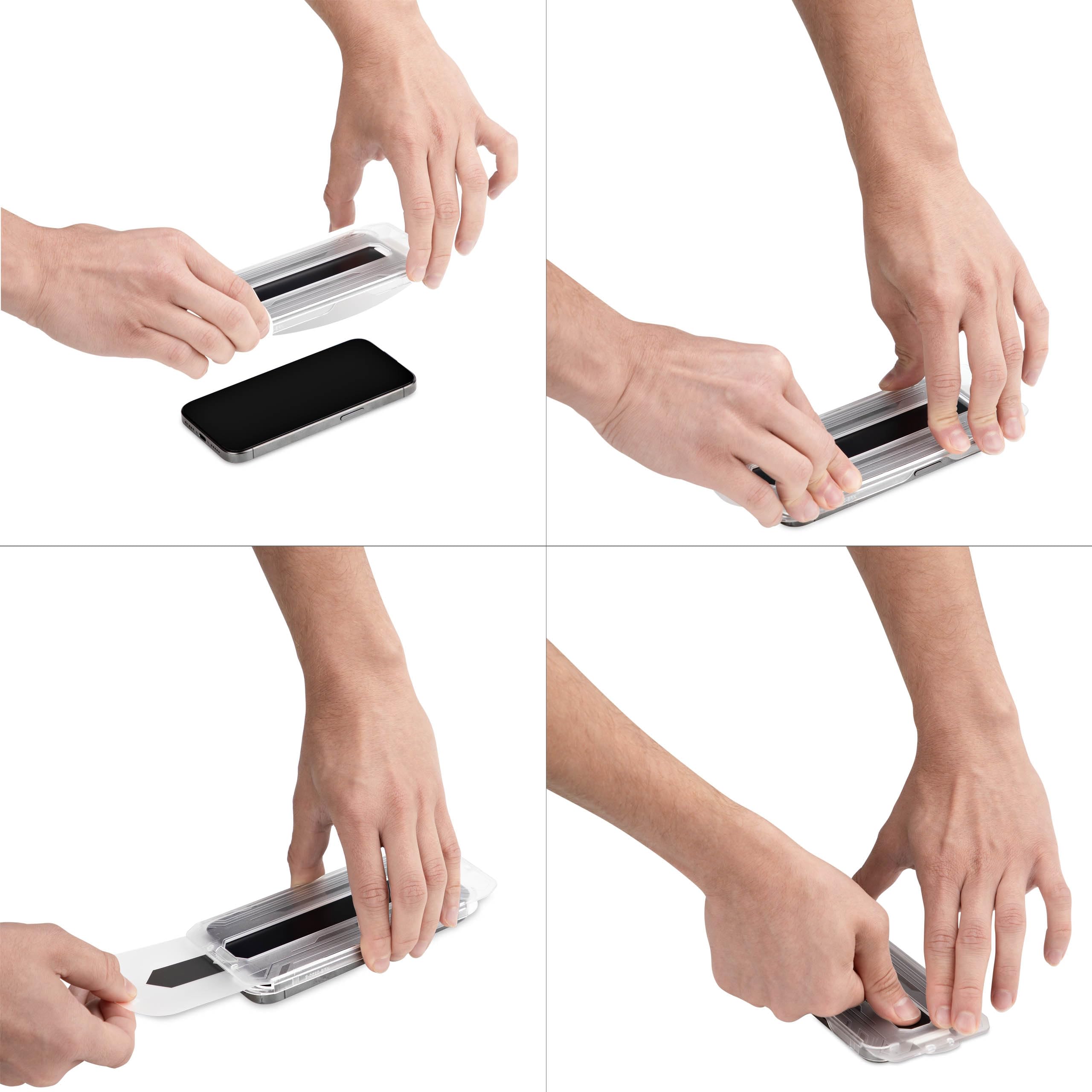 StarTech Filtro Privacy a 4 Direzioni per iPhone 16 PRO, Vetro Temperato | Formato Verticale e Orizzontale, Protezione Anti-Spia, Compatibile Touch Screen