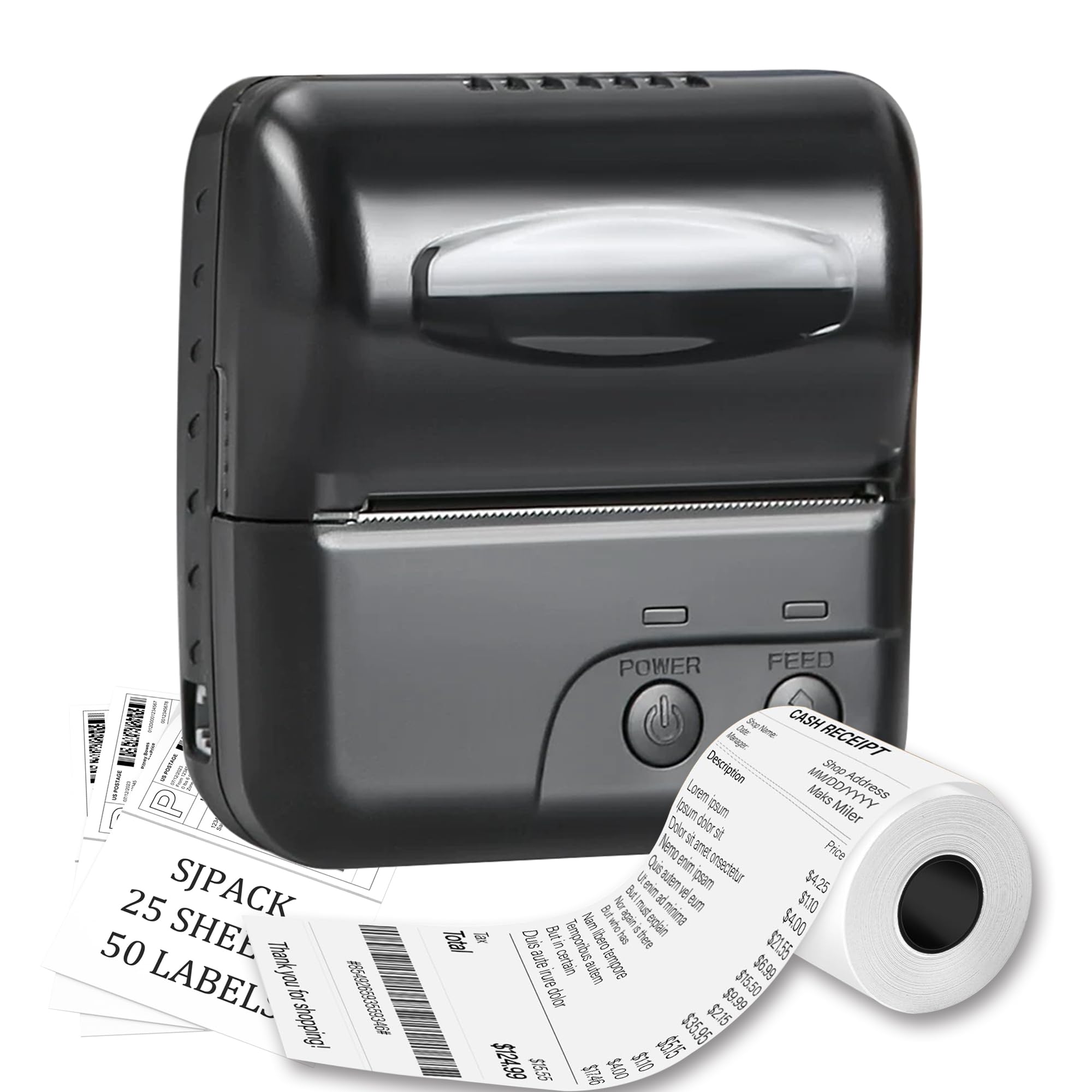 F2C Thermal Printer 3 inch & Sticker Printer, 80mm Paper Mini Pocket Wireless Bluetooth Mobile Printer Compatible with Windows iOS Android Supported Swiggy Zomato KOT, Shopping Mall, Mini Market (B0DGQ5KDG4) Amazon Price History, Amazon Price Tracker