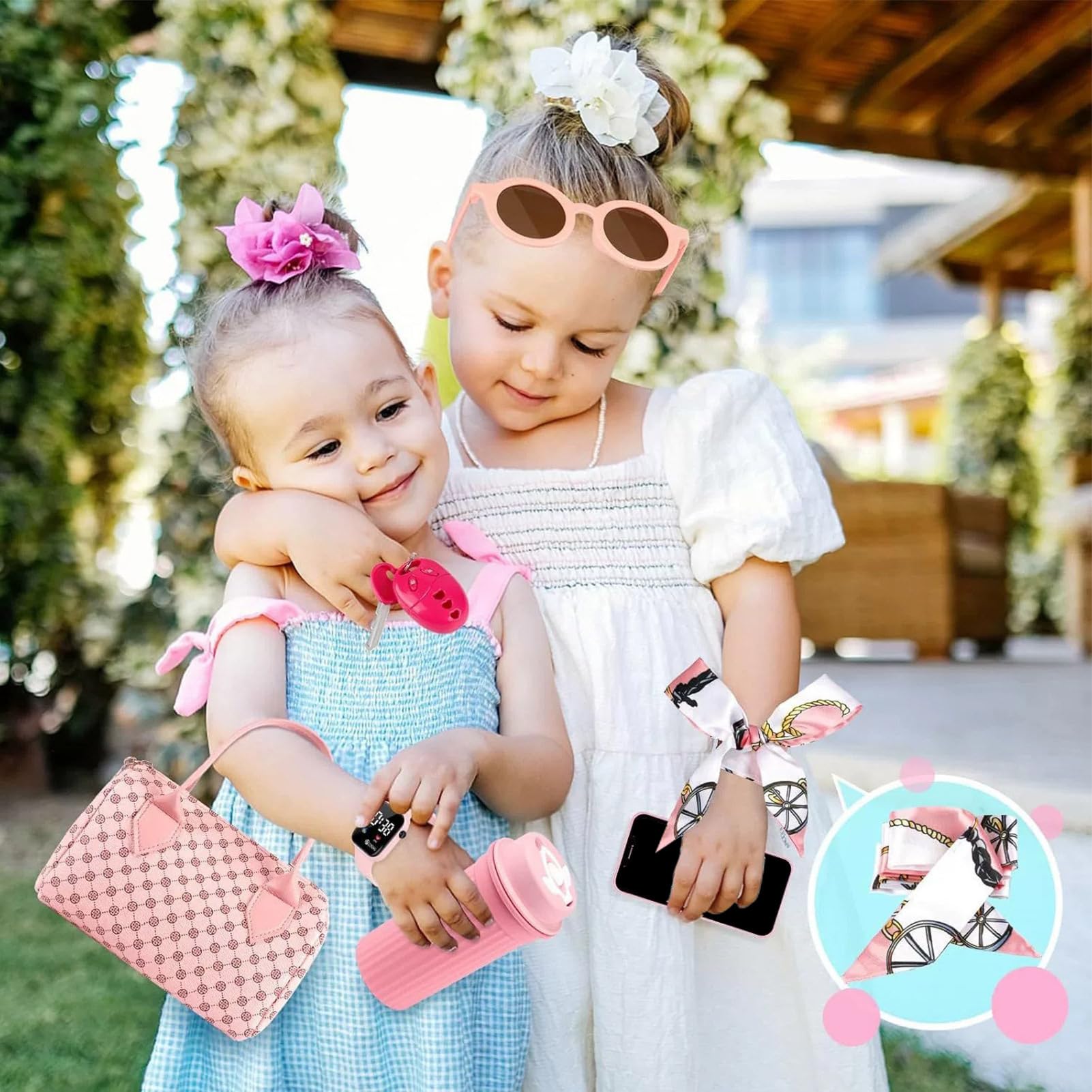 Bolso De De para Niñas – Bolsso De Maquillaje Y Joyería De Simulación | Elegante Bolsoo De con Accesorios, Juegos Creativos para Niños De 3 A 6 Años, Regalo para Celebración