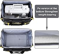 Vista 4 de CAB55 Estuche para máquina de coser - Bolsa de transporte con relleno extraíble, bolsa para máquina y accesorios