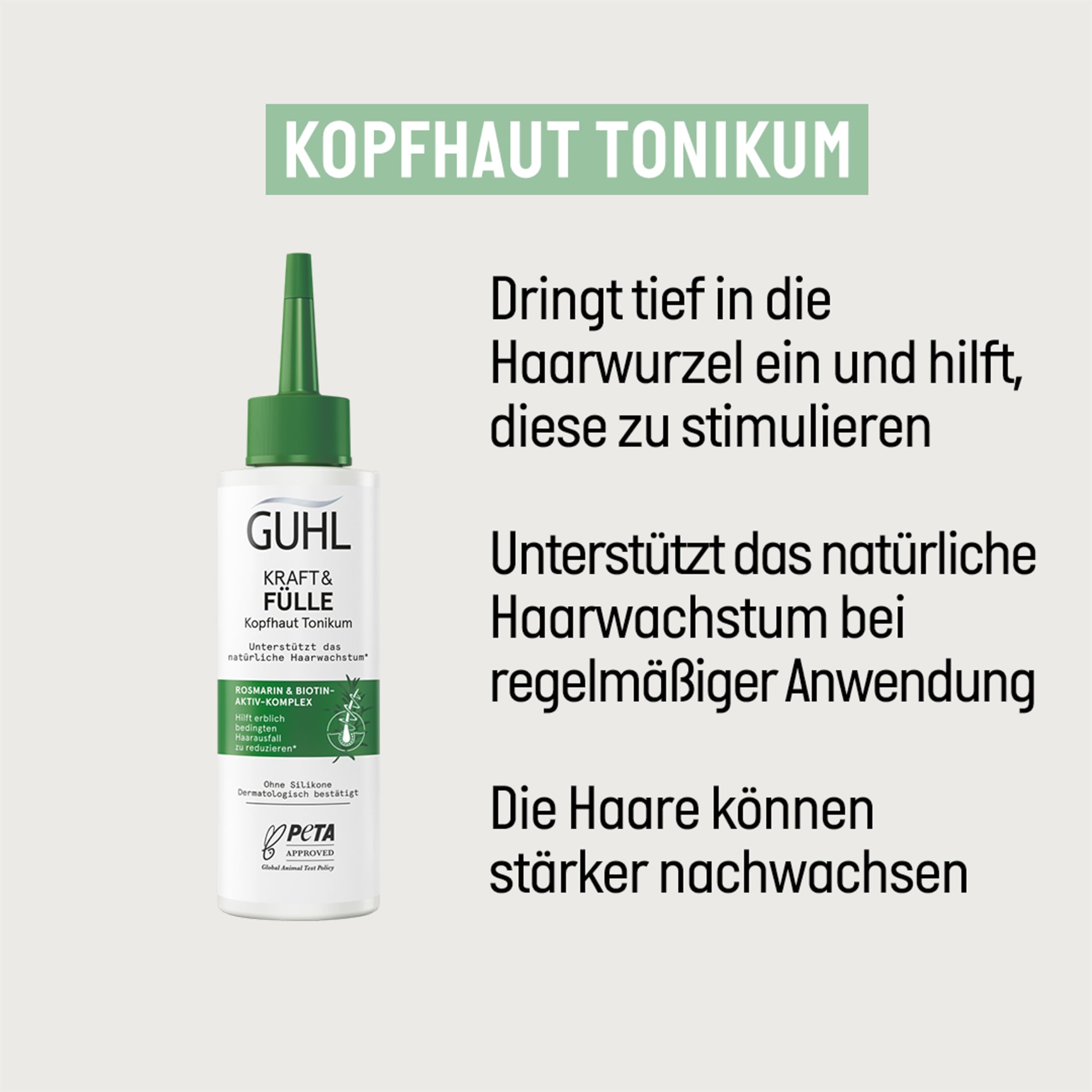 Guhl Kraft & Fülle zestaw korzyści – zawartość: szampon, 250 ml + tonik do skóry głowy, 125 ml + kuracja natryskowa, 150 ml – do przerzedzania i wypadania włosów