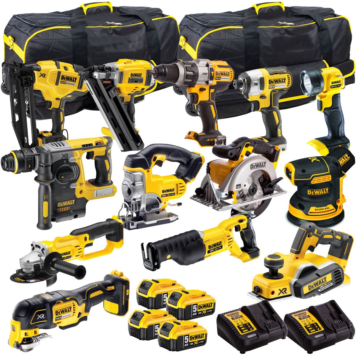 Buy Dewalt 18V 13 Piece Cordless Combo Power Tool Kit with 4 x 5.0Ah