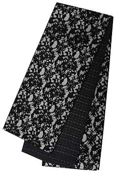 usa様　　　M3703★ 着物淡雪 ★ レース半幅帯　ブラック　フリンジ usa様 M3703☆ 着物淡雪 ☆ レース半幅帯 ブラック フリンジ