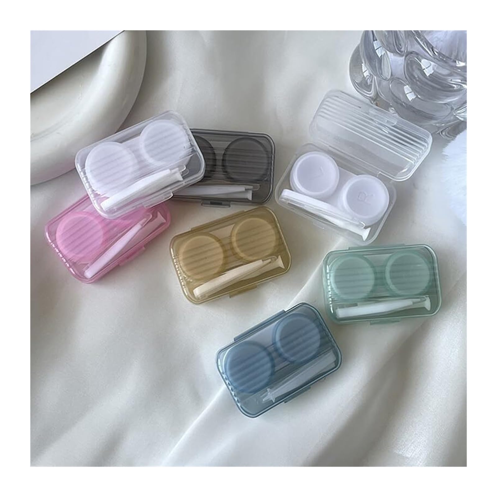 Astuccio per lenti a contatto, Custodie for lenti a contatto 10 pezzi Multicolor(A4)