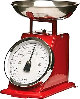 Premier Housewares Retro Scale – 3 Kilos Red