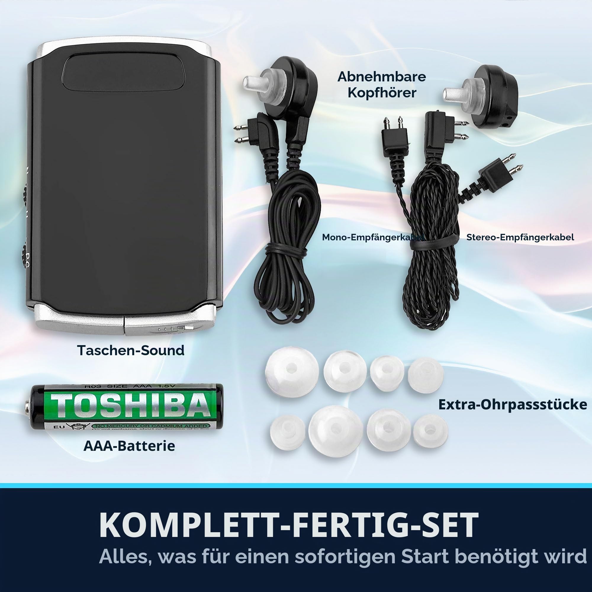 Medca mit duo ear plus, extra Kopfhörer- und Mikrofonset, persönlich für Gehbehinderte und Schwerstbehinderte