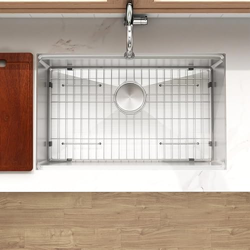 Miniatura 126 de LQS Fregadero de cocina negro de 33 x 22 pulgadas, fregadero de cocina desplegable de 33 x 22 pulgadas, fregadero de acero inoxidable calibre 16