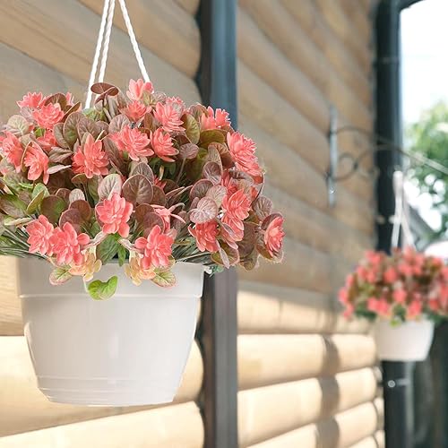 Miniatura 7 de ALAGIRLS Flores y plantas artificiales para exteriores, resistentes a los rayos UV, 6 paquetes de flores artificiales para decoración de interiores,